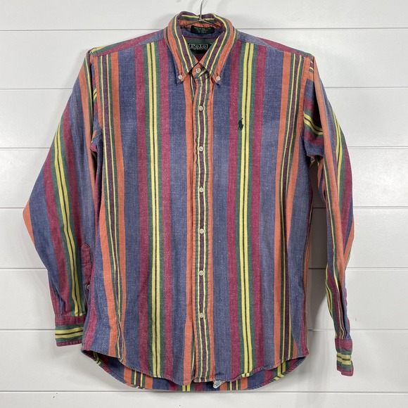 Polo Ralph Lauren Other - Vintage Polo Ralph Lauren Shirt Mens XL Striped Button Down 90s Preppy Classic